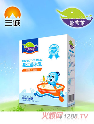 茵宝莱胡萝卜蔬菜益生菌米乳盒装