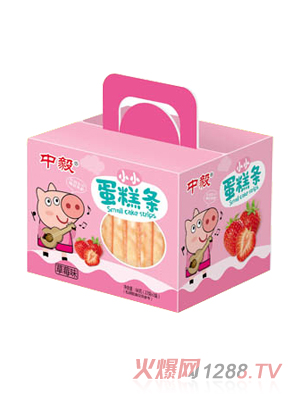 中毅小小蛋糕条-草莓味粉色