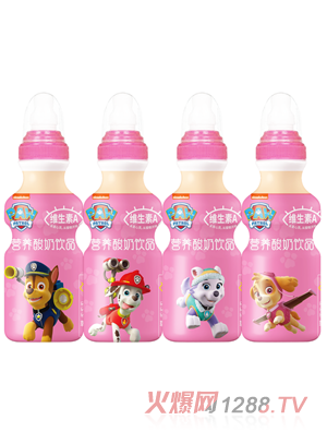 汪汪队维生素A营养酸奶饮品草莓味