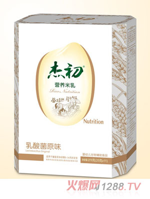 杰初乳酸菌原味营养米乳盒装