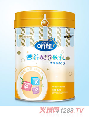 明稚铁锌钙营养配方米乳