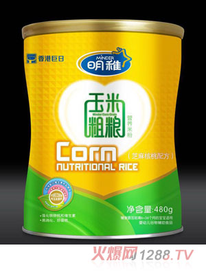 明稚玉米粗粮营养米粉-芝麻核桃配方