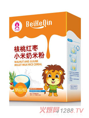 贝可亲核桃红枣小米奶米粉