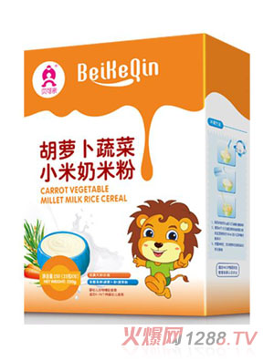 贝可亲胡萝卜蔬菜小米奶米粉