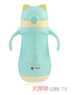 妈咪王子猫咪保温吸管杯300ml