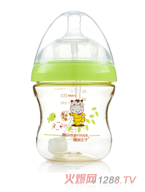 妈咪王子PPSU超宽口奶瓶180ml 绿色