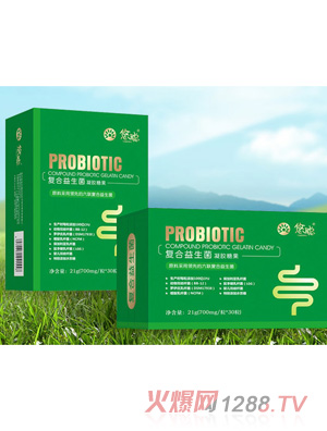悠聪复合益生菌凝胶糖果