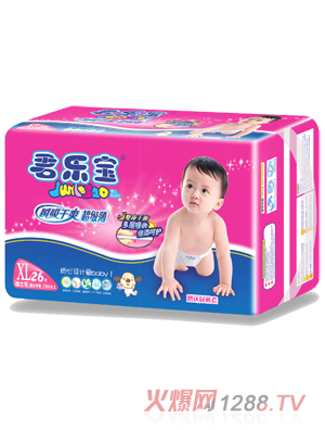 君乐宝瞬吸干爽超级薄尿片XL26