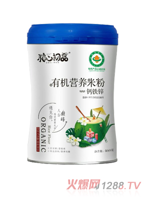 粮心初品有机营养米粉-钙铁锌
