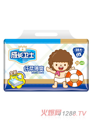 成长卫士纤柔薄爽纸尿裤M28