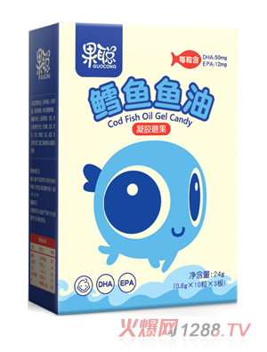 果聪鳕鱼鱼油凝胶糖果