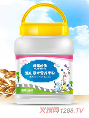 每琪优佳营养米粉桶装800g-淮山薏米