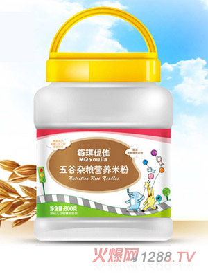 每琪优佳营养米粉桶装800g-五谷杂粮