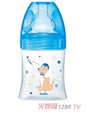Dodie自然质感宽口径PP奶瓶 150ml 蓝色