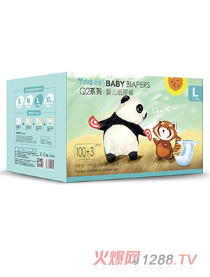 茵奇Q2系列婴儿纸尿裤L100+3