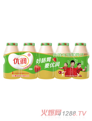优润乳酸菌饮品 100ml 优润0脂肪 外彩膜绿色