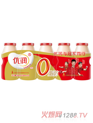 优润乳酸菌饮品 100ml 优润0脂肪 外彩膜红色