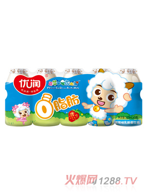 优润草莓味乳酸菌饮品 100ml 组装