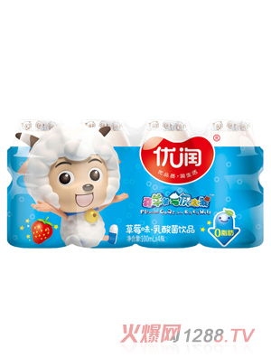 优润草莓味乳酸菌饮品 100ml组装