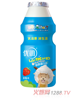 优润草莓味乳酸菌饮品 单瓶