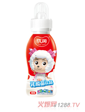 优润原味乳酸菌饮品 瓶装红色