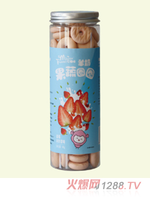 亿滋味羊奶果蔬圈圈饼干-草莓奶昔味