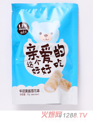 林食佳牛奶果酱夹心果酱雪花棒