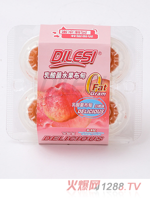迪乐斯176g乳酸菌水果布甸 白桃味