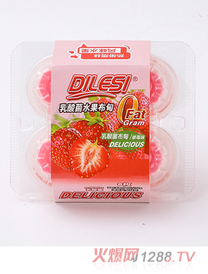 迪乐斯176g乳酸菌水果布甸 草莓味