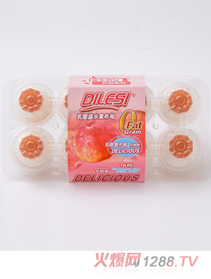 迪乐斯352g乳酸菌水果布甸 白桃味