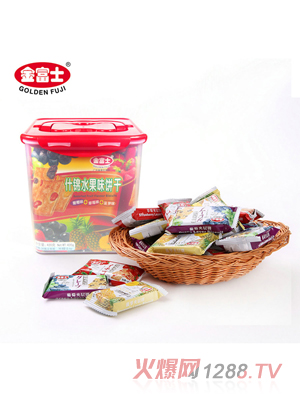 金富士夹层饼干礼罐