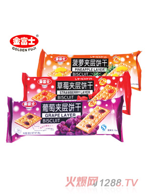 金富士夹层饼干80g