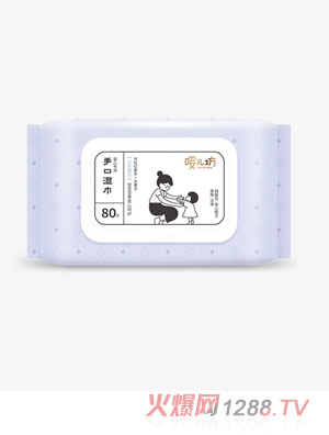 嘤儿坊婴儿手口湿巾80片