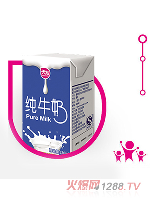 天友白色纯牛奶
