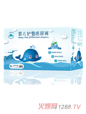 小鲸悠悠婴儿护臀纸尿裤XL