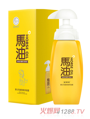 安贝儿婴儿马油沐浴露二合一