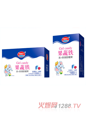 聪乐贝果蔬铁凝胶糖果 盒装