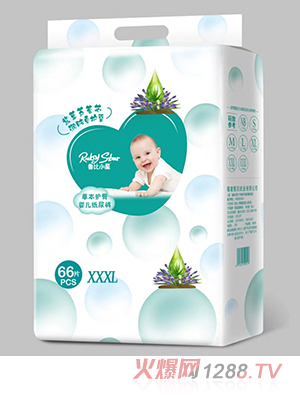 鲁比小星草本护臀婴儿纸尿裤XXXL