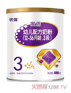 圣元优强蜜蓓幼儿配方奶粉（12-36月龄，3段）400g