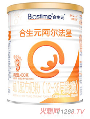 合生元阿尔法星幼儿配方奶粉（12-36月龄，3段）400g