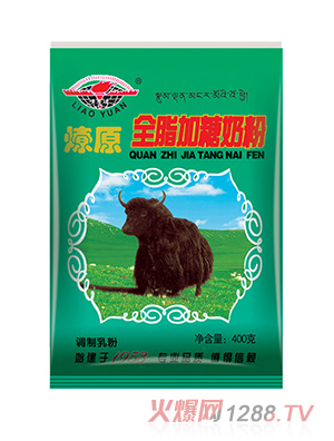 燎原全脂加糖奶粉400g袋装