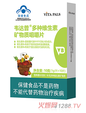 韦达普多种维生素矿物质咀嚼片